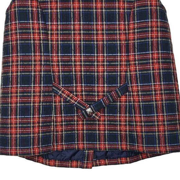 C.J. Banks Tartan Plaid Quilted Vest with Snap Closure and Pockets Size X /14W - Picture 8 of 12